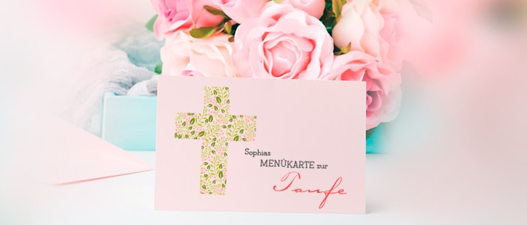 Menükarten Taufe